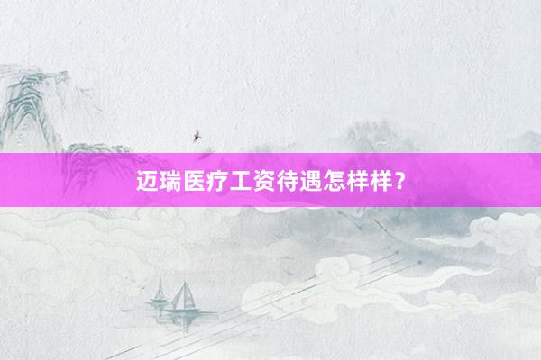 迈瑞医疗工资待遇怎样样？